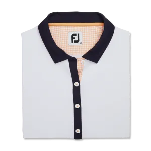 2023 FJ Womens Short sleeve Houndstooth Trim Shirt