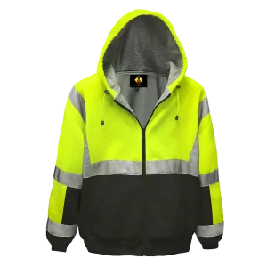 5010-YB-Hi Vis Jacket - Zippered Thermal Sweatshirt