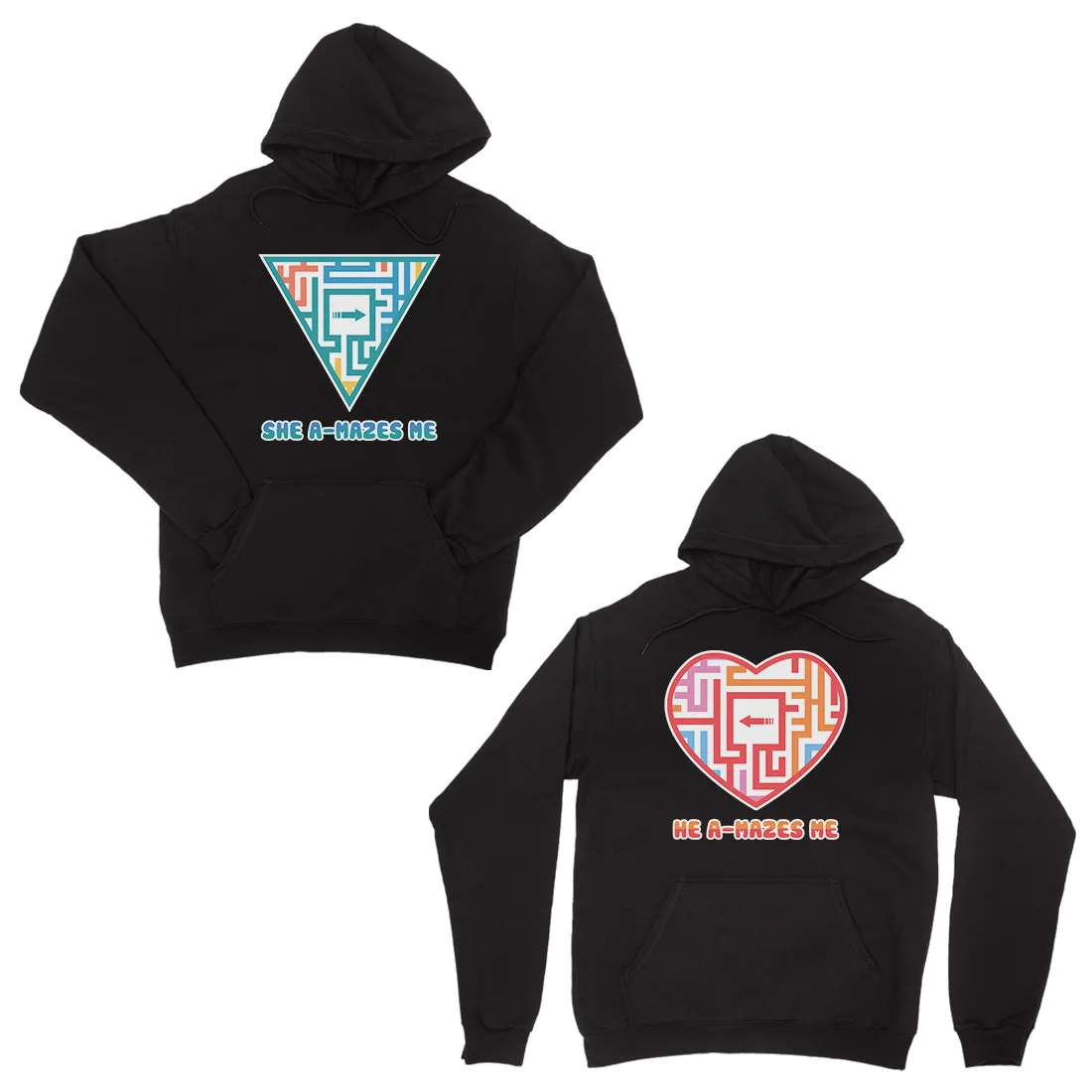 A-Mazes Me Black Matching Hoodies Pullover Unique Couples Gifts