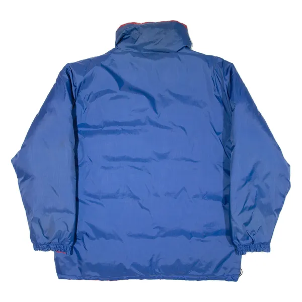 ALASKA SPORTSWEAR Reversible Insulated Mens Puffer Jacket Blue Nylon L