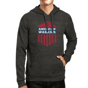 American Warrior Unisex Graphic Hoodie Gift Dark Grey Crewneck Top