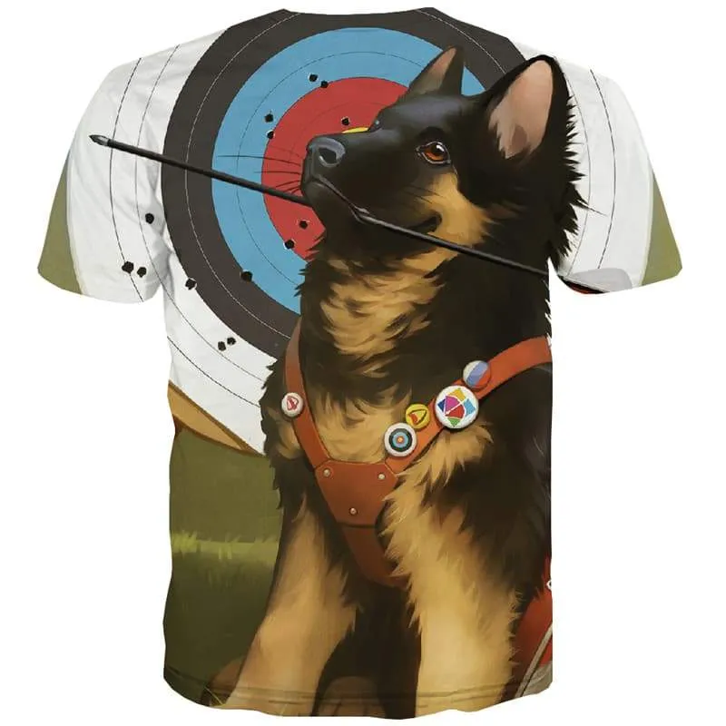 Animal T shirts Men Wolf T shirts Funny Dart Board T-shirts 3d Colorful Shirt Print Hip Hop Tshirts Cool