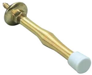 Anvil Mark Door Stop Flexible 3 Inch  Bright Brass