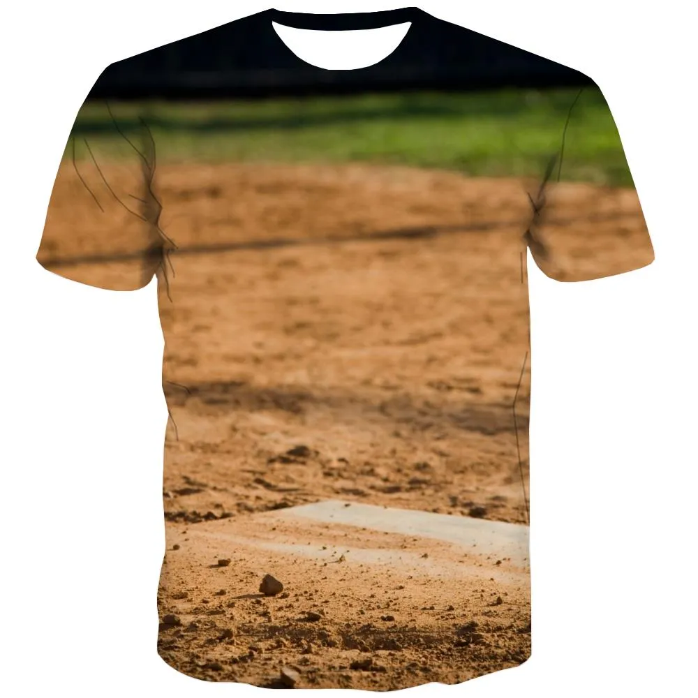 Baseball T shirts Men Stadium T shirts Funny Game Tshirts Novelty White T-shirts Graphic