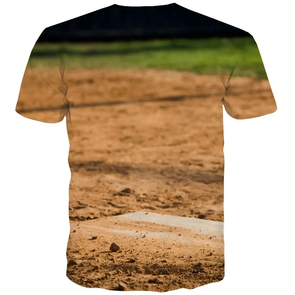 Baseball T shirts Men Stadium T shirts Funny Game Tshirts Novelty White T-shirts Graphic