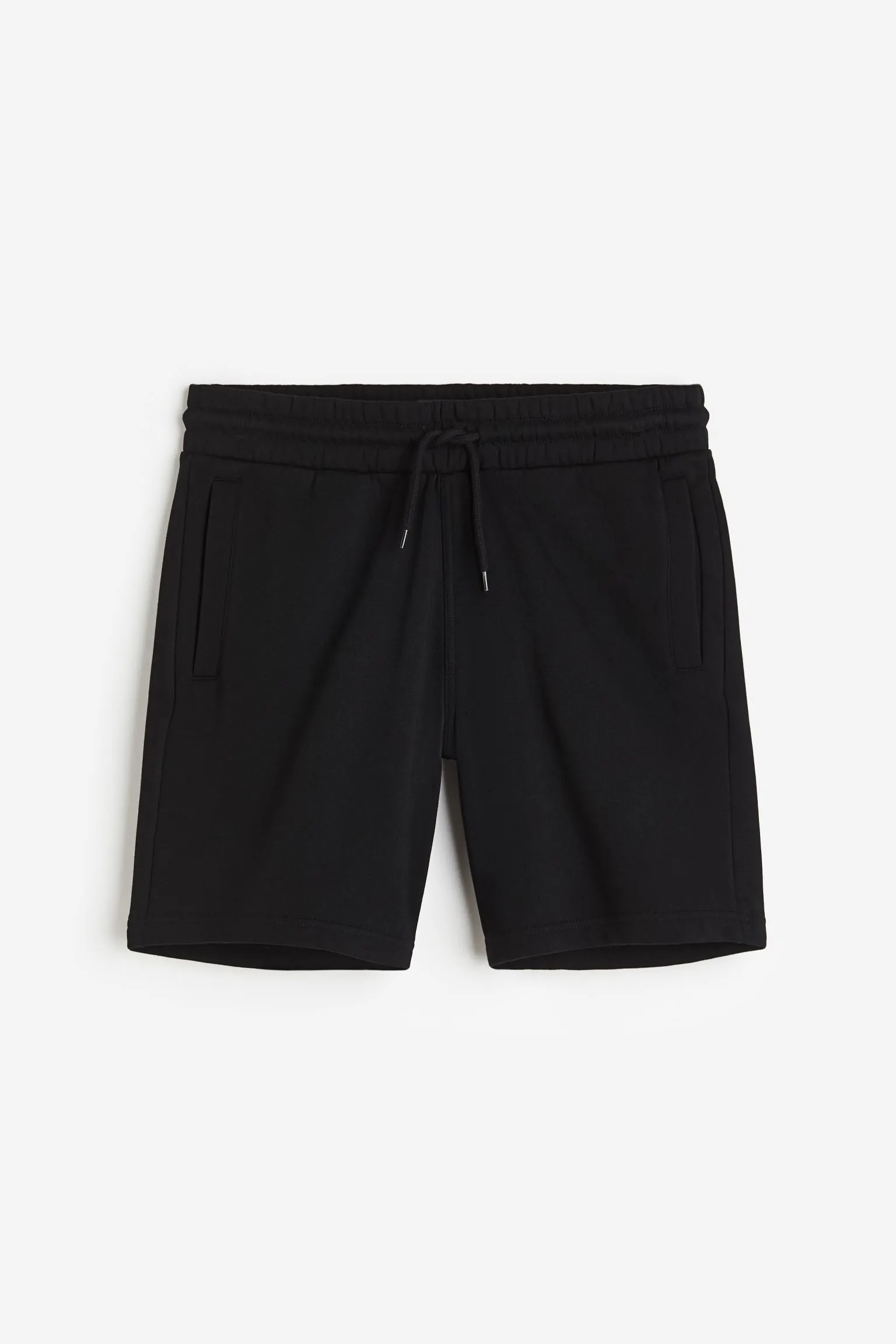 Black Regular Fit Fleece Shorts - Comfort & Style