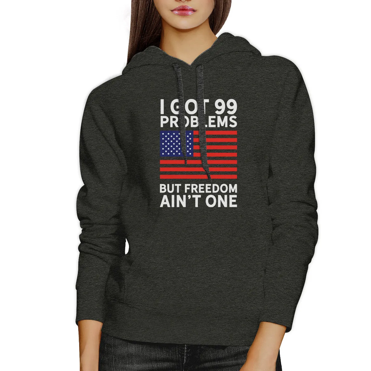 But Freedom Ain't One Funny 4th Of July Hoodie Pullover Unisex Grey