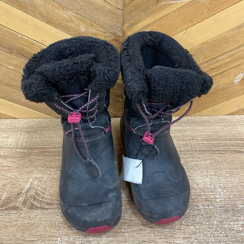 Children's Insulated Winter Boots: Black/Pink-children-13