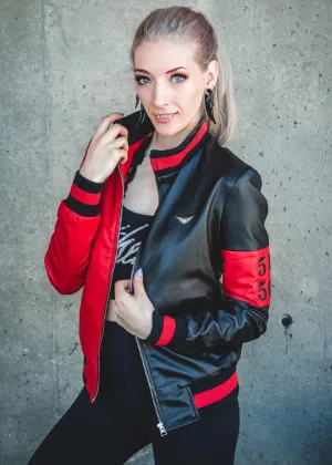 Custom Design Harley Quinn Genuine Leather Jackets