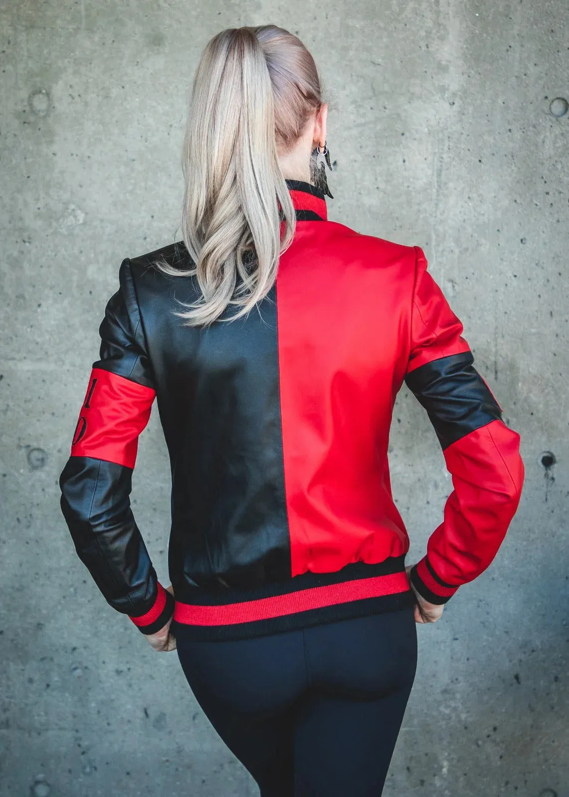 Custom Design Harley Quinn Genuine Leather Jackets