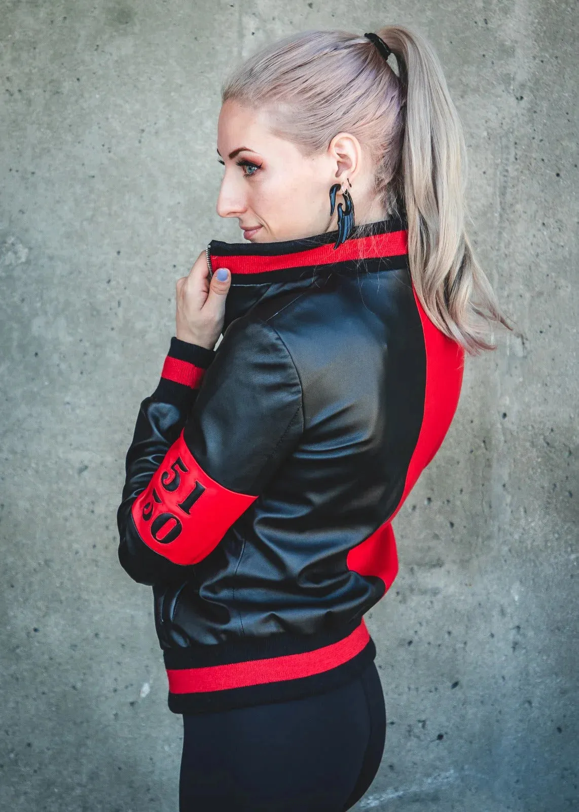 Custom Design Harley Quinn Genuine Leather Jackets