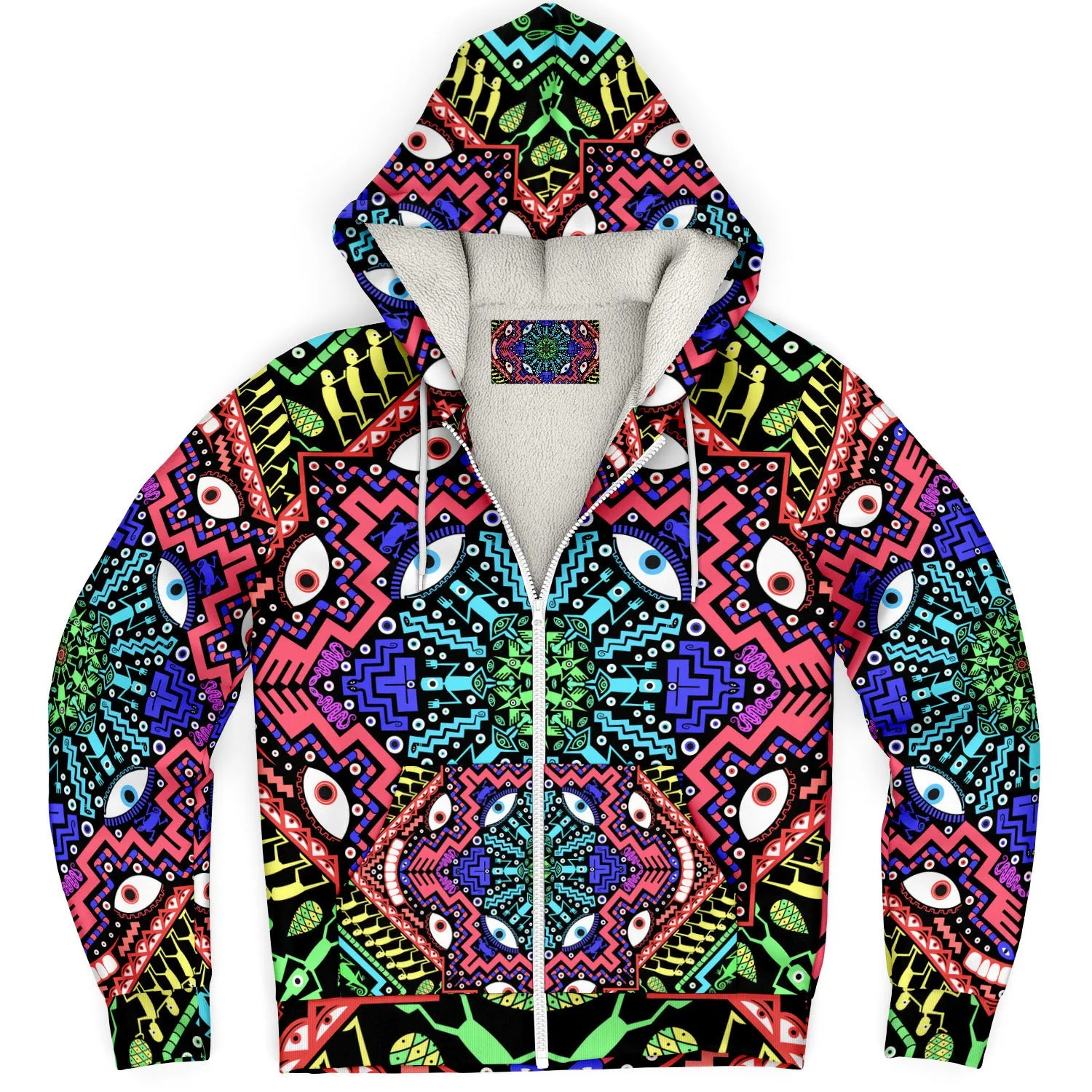 Eternal Hallway Zip up Sherpa Hoodie | ALGA Artworks