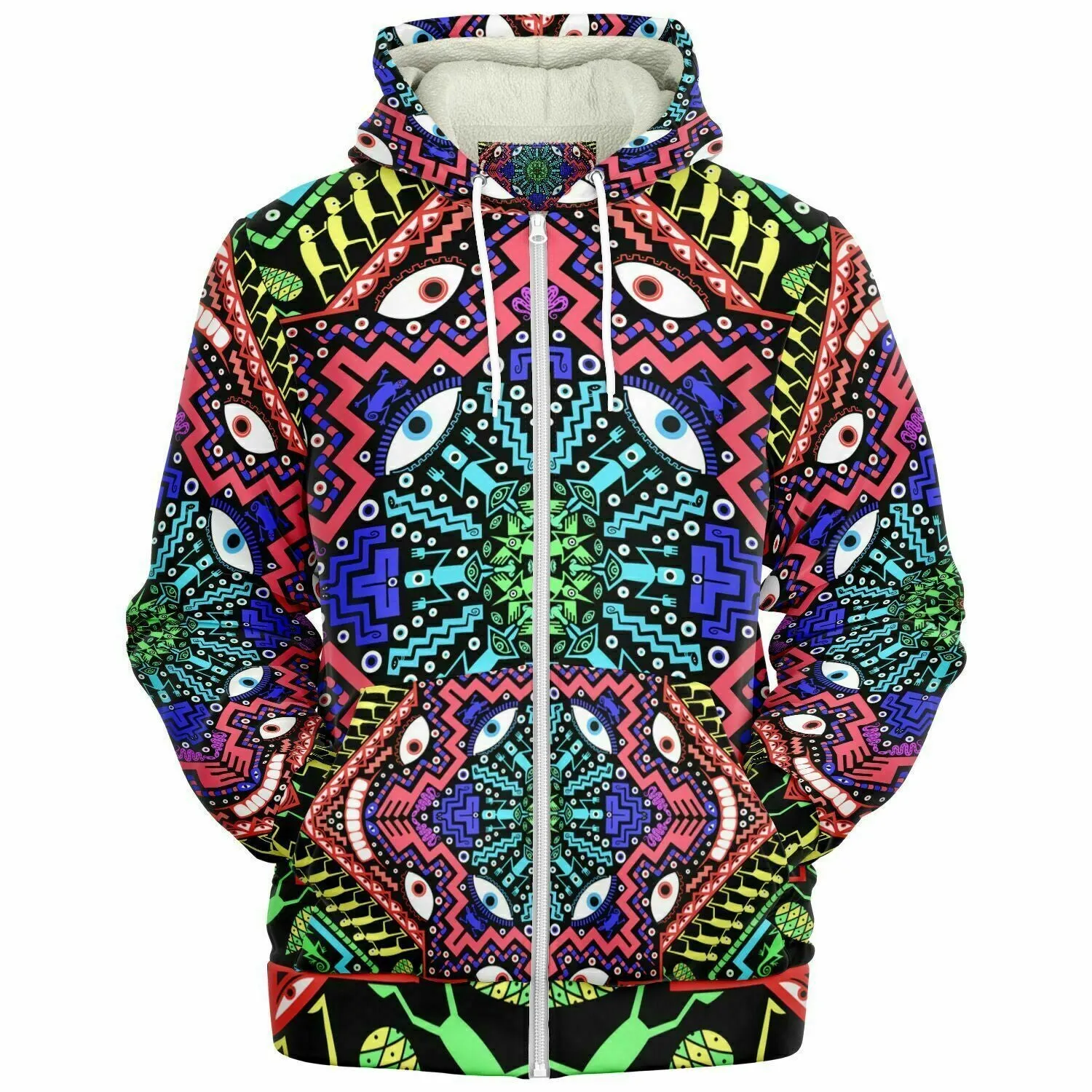 Eternal Hallway Zip up Sherpa Hoodie | ALGA Artworks