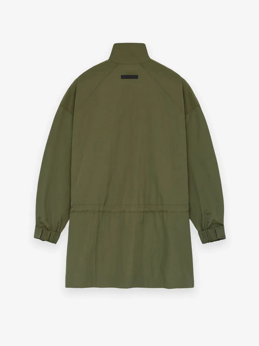 Fear of God Essentials Ripstop Mockneck Anorak in Military