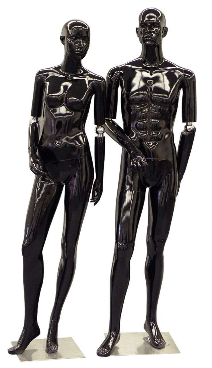 Female Black Mannequin with Movable Elbows MM-HFA2BK