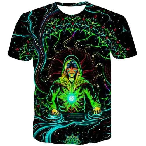 Galaxy T shirts Men Psychedelic T-shirts 3d Colorful T shirts Funny Music Tshirt Printed Gothic Tshirts Novelty Short Sleeve