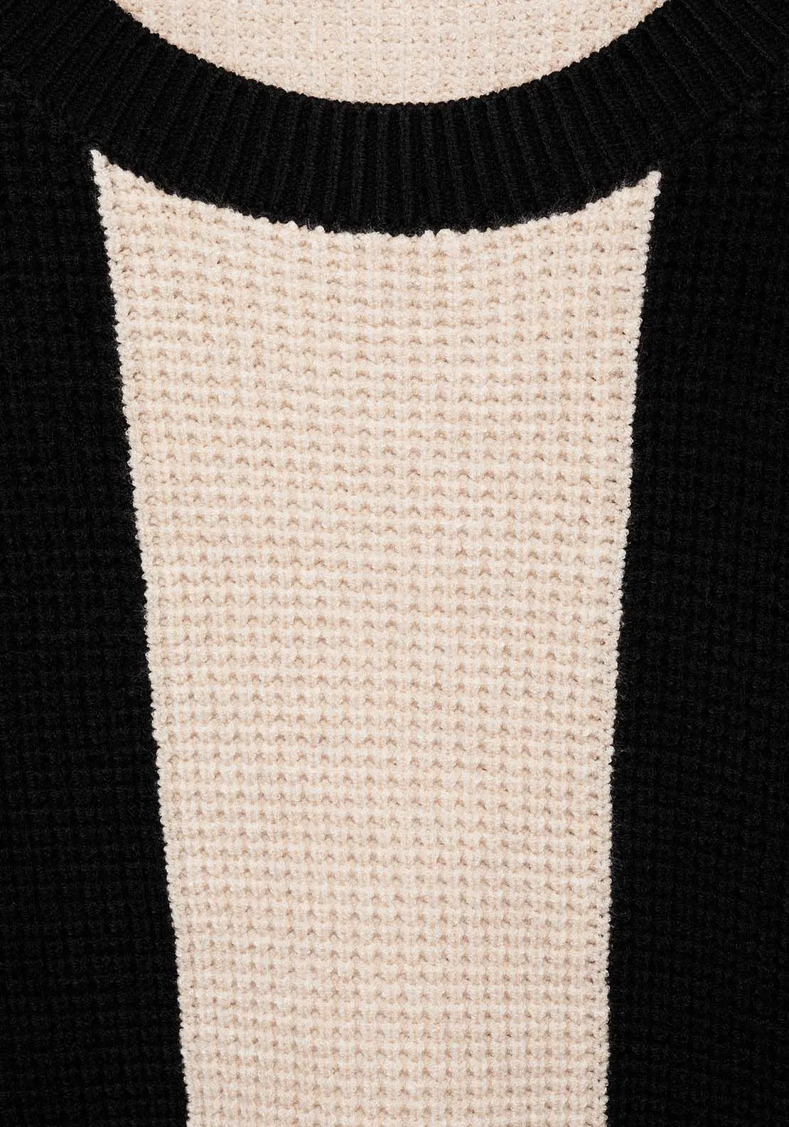 Knit striped sweater - Black