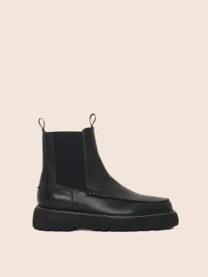 Lagoa Black Leather Unlined Boot