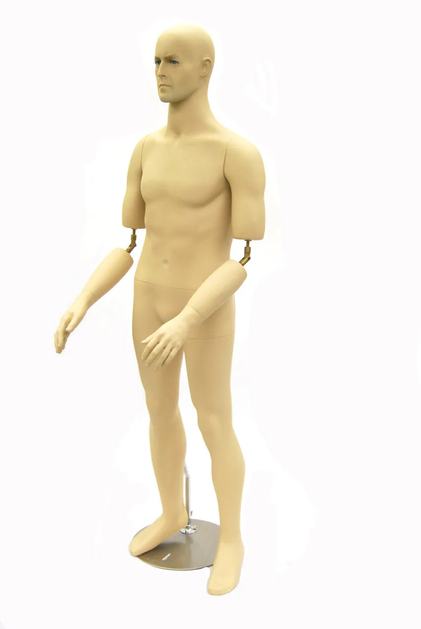 Male Realistic Mannequin with Movable Elbows MM-BC10