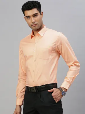 Men 100% Cotton Shirt Orange TW2