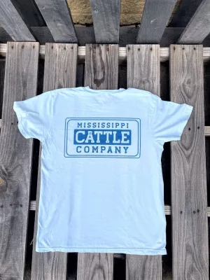 Mississippi Cattle Company MSCATTLESS-20 Chambray Short Sleeve Comfort Color T-Shirt