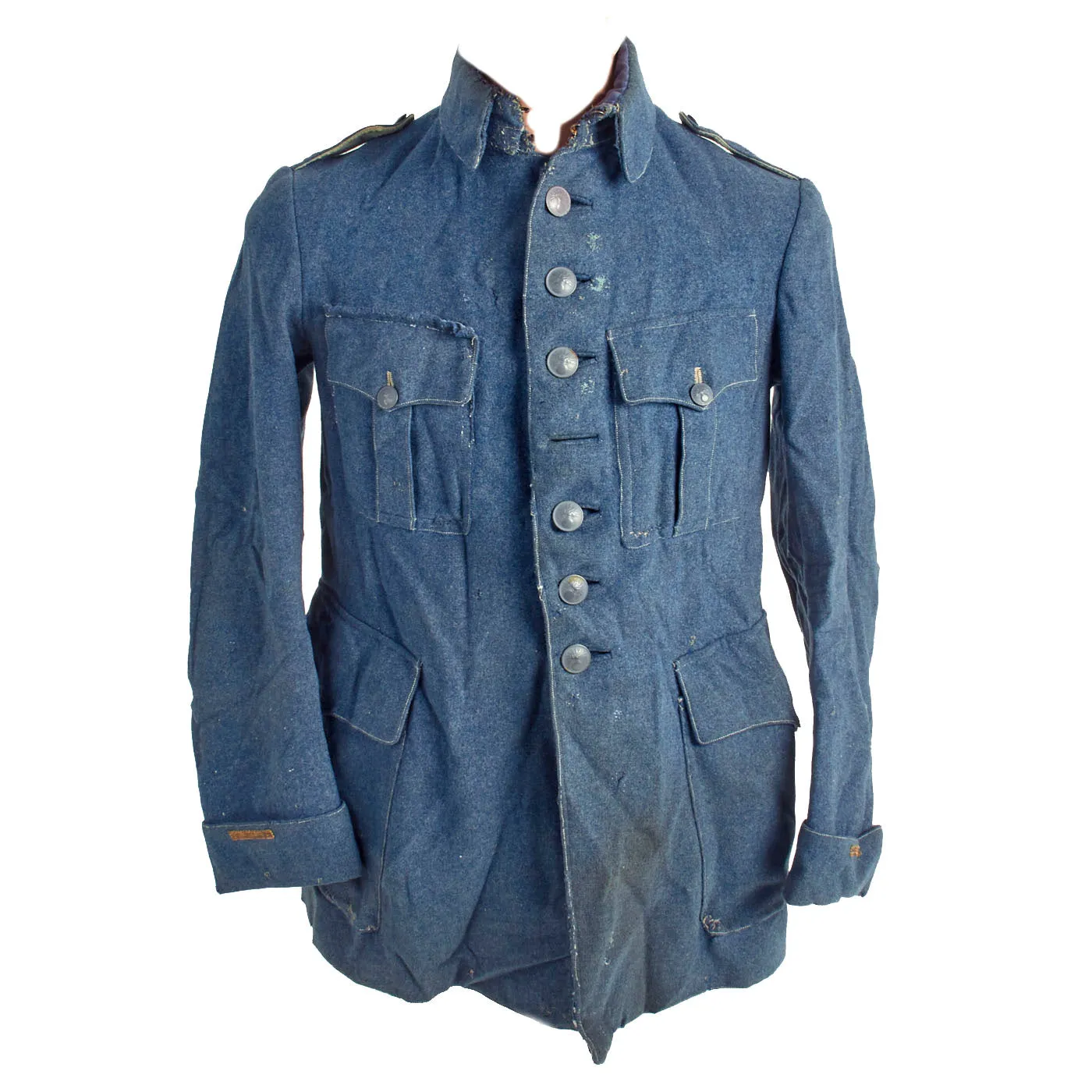 Original French WWI Horizon Blue 2nd Lieutenant Uniform Top