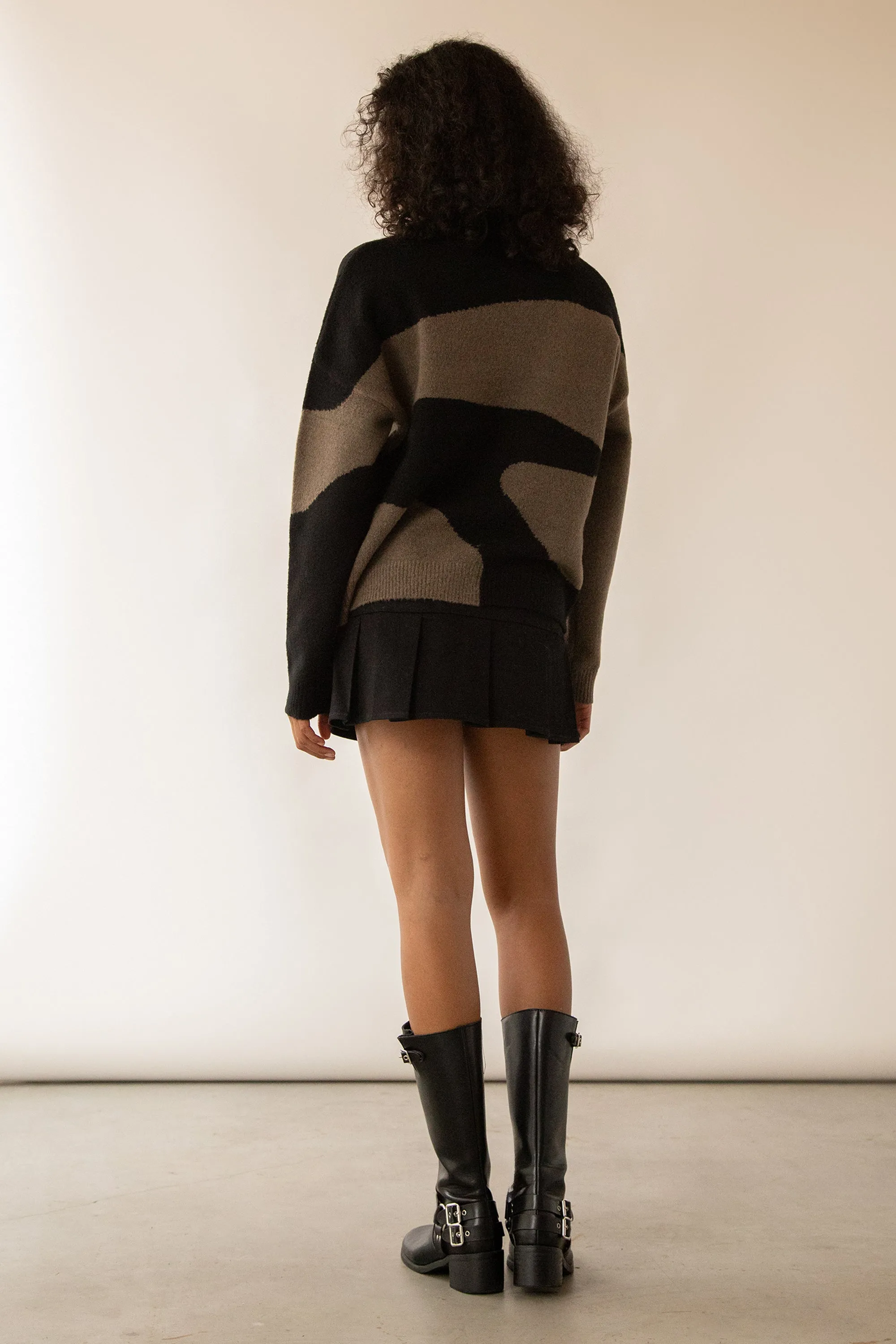 OVERSIZED INTARSIA SWEATER