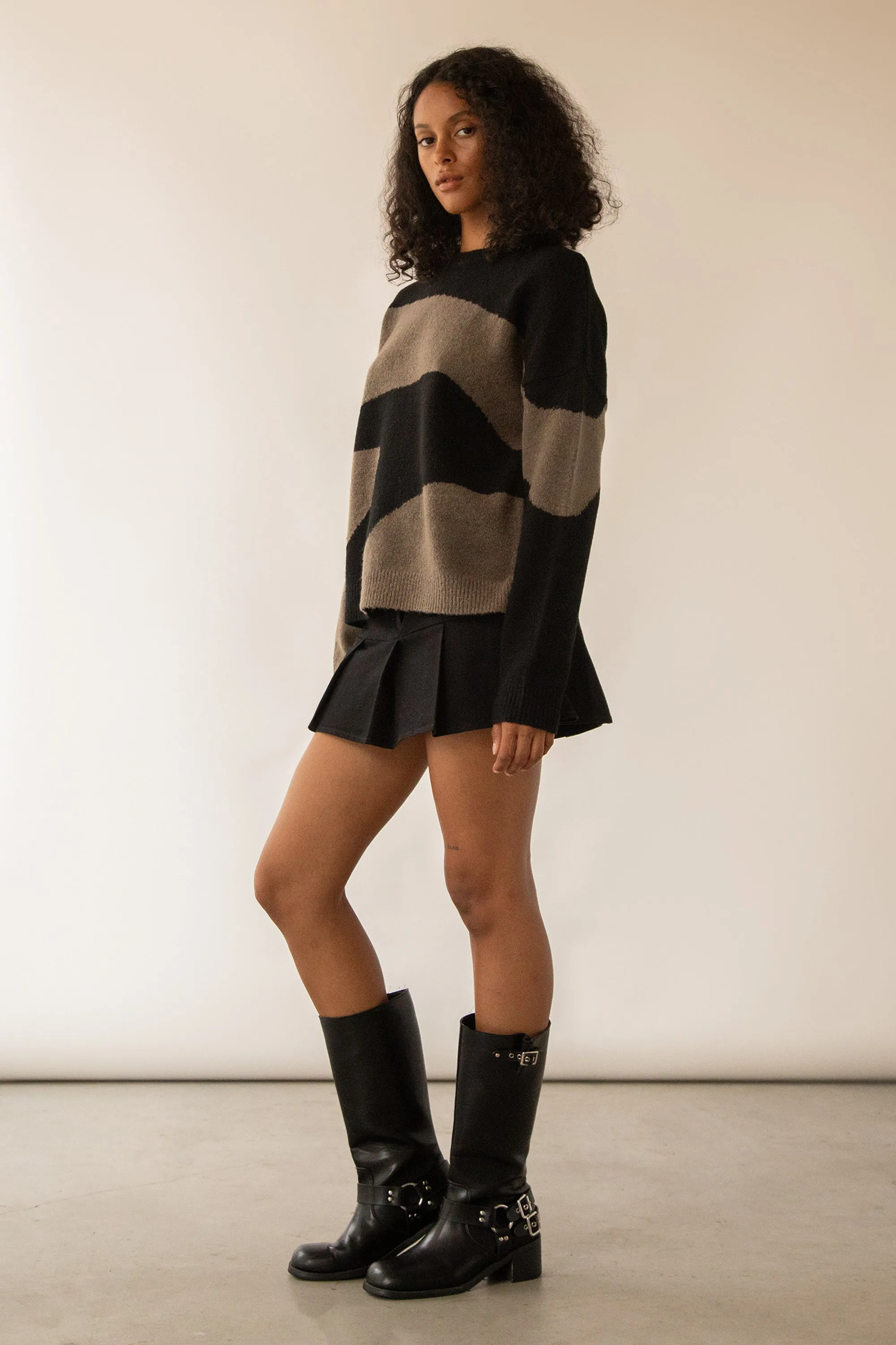 OVERSIZED INTARSIA SWEATER