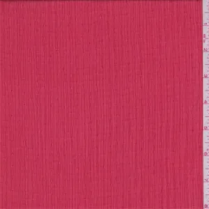 Red Hot Dobbie Stripe Chiffon Fabric