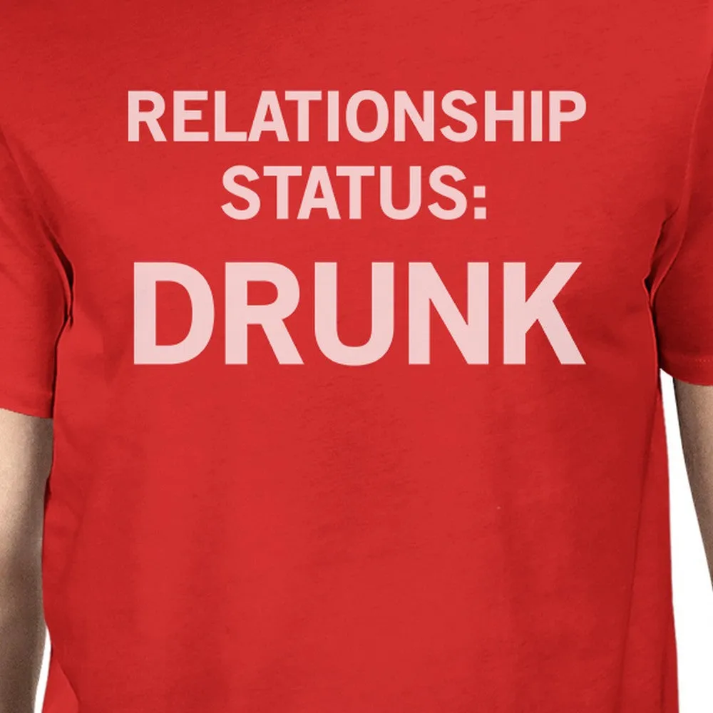 Relationship Status Red T-Shirt Funny Design Comfortable Men's Top