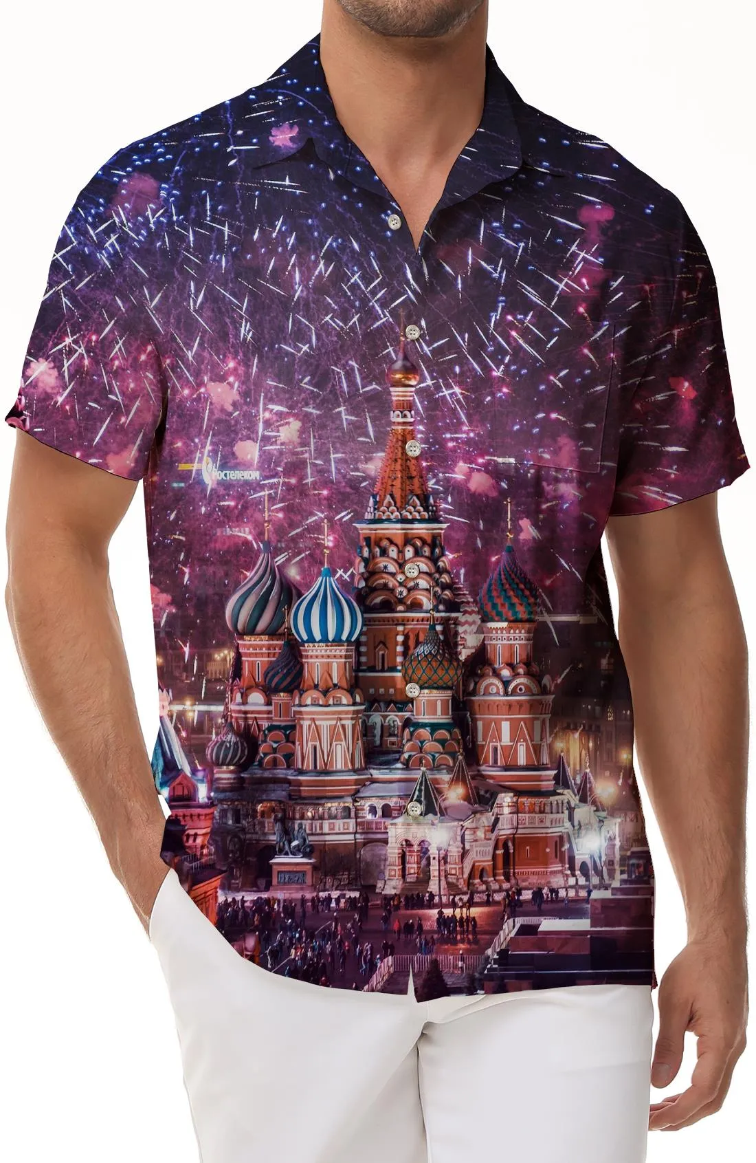 St. Basil's Cathedral Russia 3D printed Hawaiian shirt men's fashion beach shirt style summer