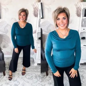 Treat Me Like A Lady Top - Dark Teal