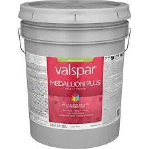 Valspar® Medallion® Plus Exterior Paint   Primer Satin 5 Gallon Clear Base (5 Gallon, Clear Base)