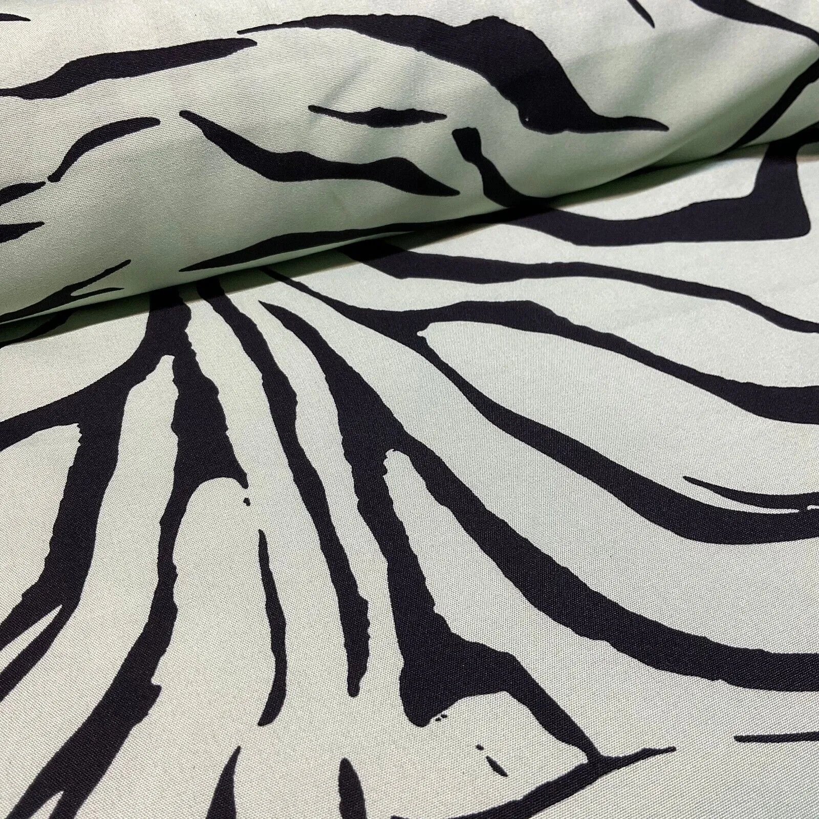 Zebra Animal Printed  peach crepe dress fabric sold by the meter M1942