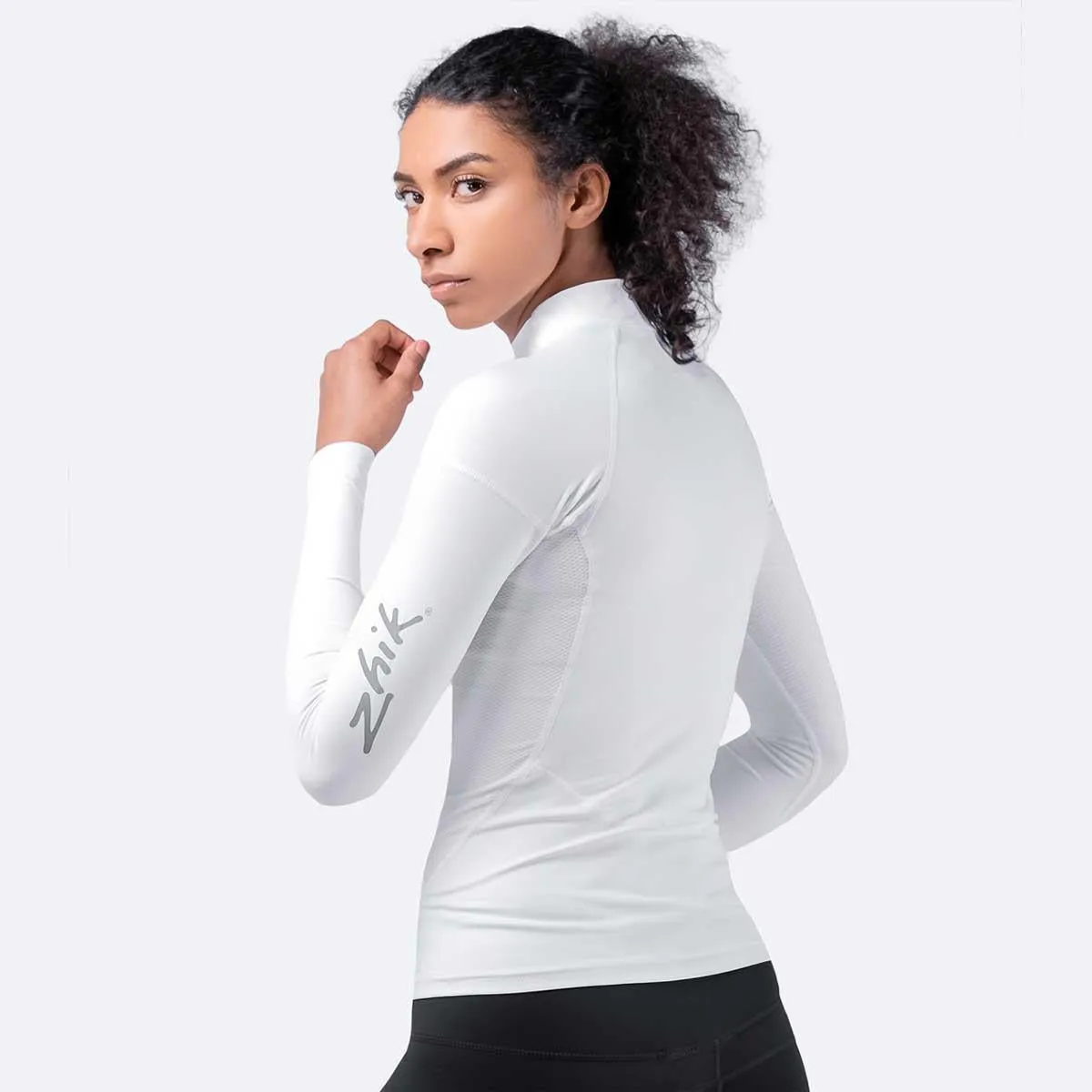 Zhik Womens Long Sleeve Spandex Rash Vest Top - White