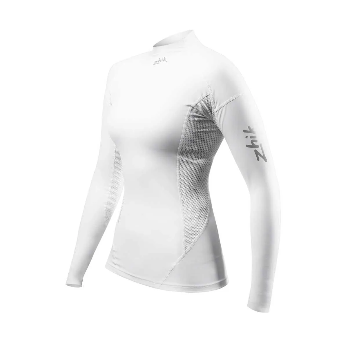 Zhik Womens Long Sleeve Spandex Rash Vest Top - White